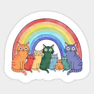 Rainbow Cats Sticker